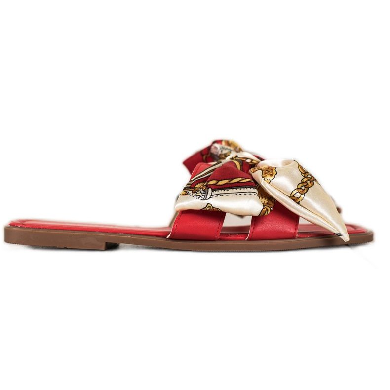 Seastar Elegáns papucs dekoratív masnival piros