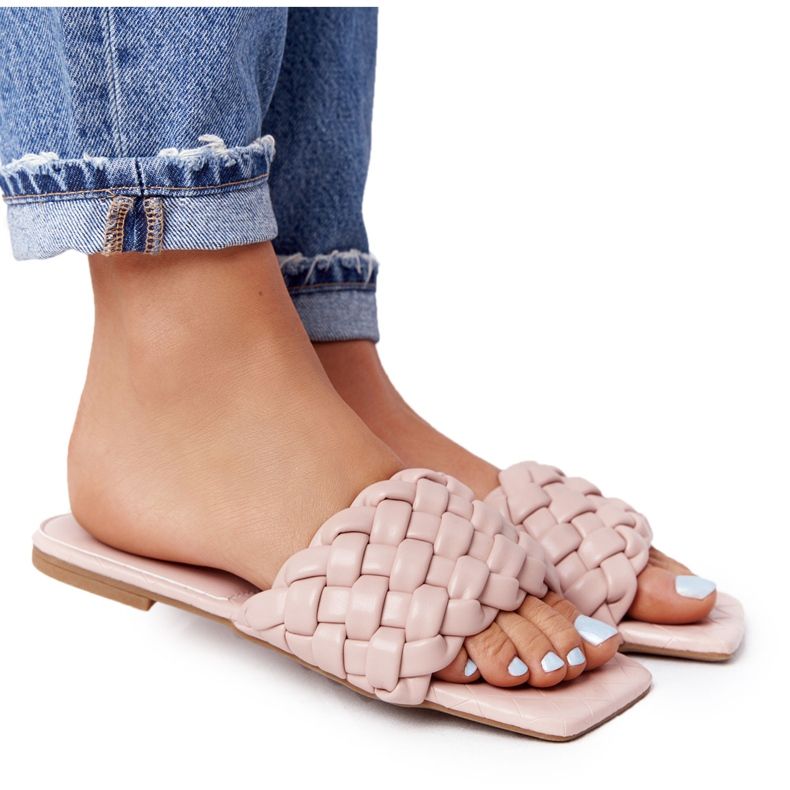 PS1 Női bézs színű Cheryl fonott papucs