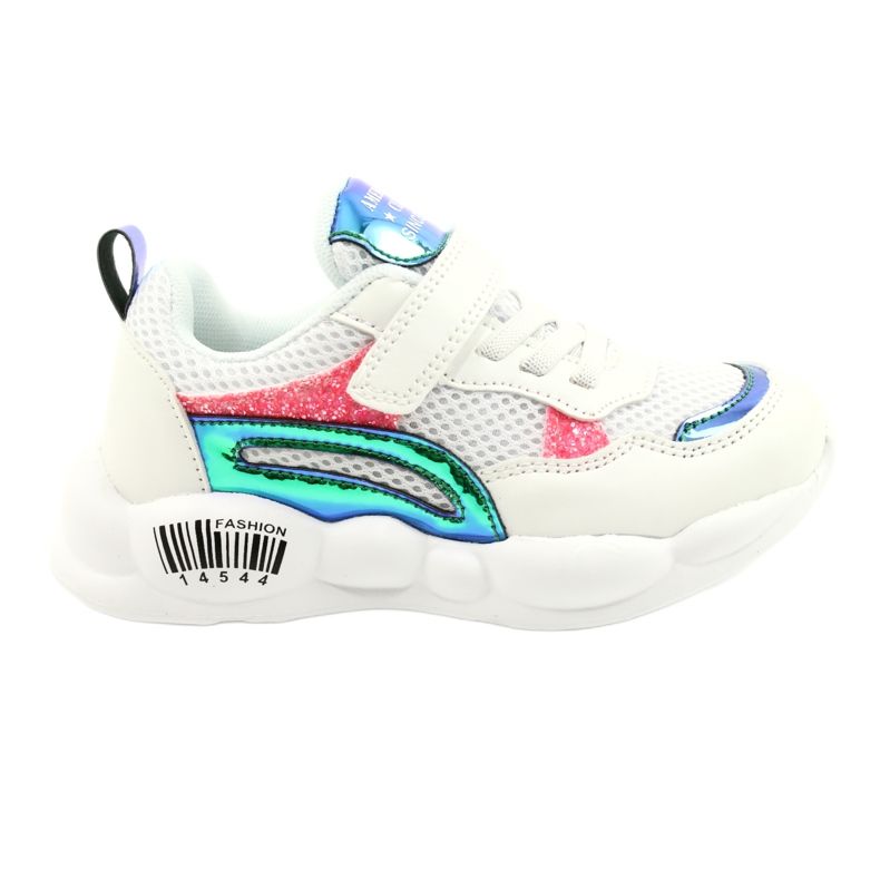 American Club Divatos halografikus sportcipő ES23/21 fehér