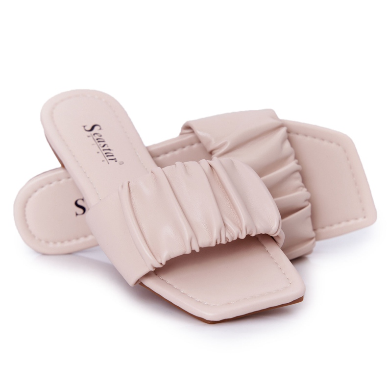 PS1 Női klasszikus bézs papucs jól néz ki