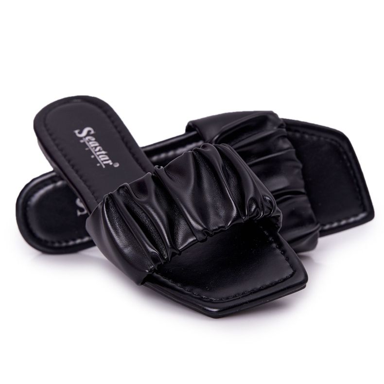 PS1 Női klasszikus fekete papucs jól néz ki