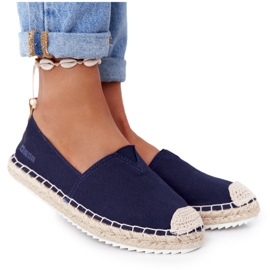 Espadrilles fonott talpon Big Star HH274500 Navy Blue kék