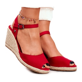 Női szandál Espadrilles Big Star Red DD274A213 piros