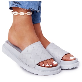 Big Star Női papucs a nagy csillagon HH274688 szürke platform