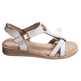 S. BARSKI Elegáns szandálok S.BARSKI -tól fehér S. BARSKI Elegáns szandálok S.BARSKI -tól fehér