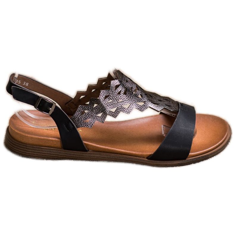 Divatos Sergio Leone szandál fekete