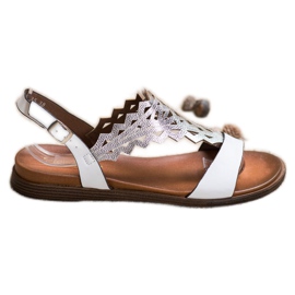 Divatos Sergio Leone szandál fehér