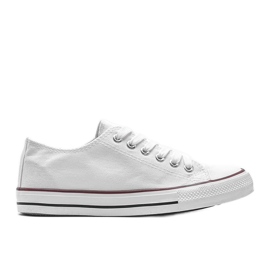 Destini klasszikus fehér alacsony cipők