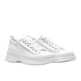 Fehér cipők vastag Makenna talpon