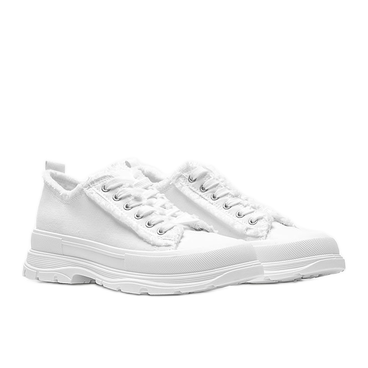 Fehér cipők vastag Makenna talpon