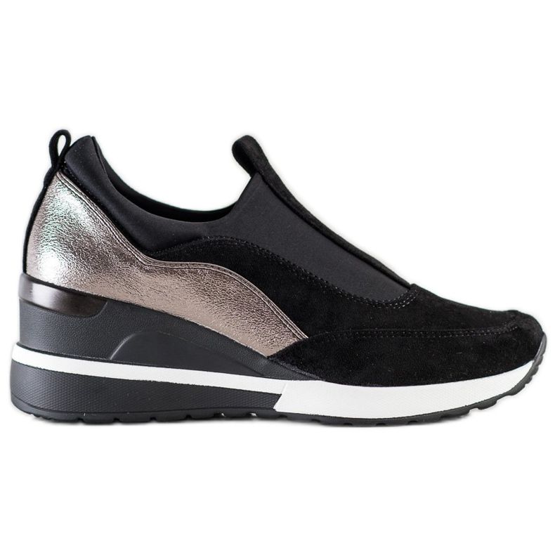 VINCEZA Slip On Shoes fekete