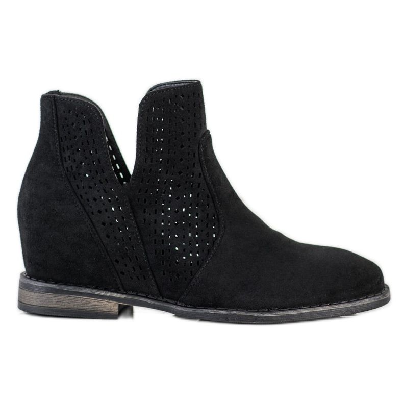 S. BARSKI Tavaszi csizma kivágott S.BARSKI -val fekete