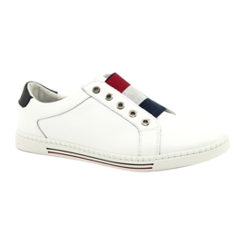 Filippo Elegáns bőr cipők DP2155 / 21 WH fehér piros sötétkék Filippo Elegáns bőr cipők DP2155 / 21 WH fehér piros sötétkék