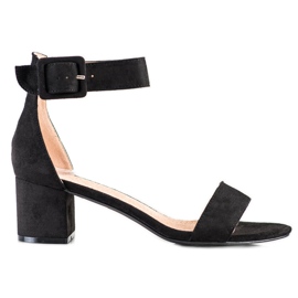 S. BARSKI Szandál S.BARSKI posztján fekete