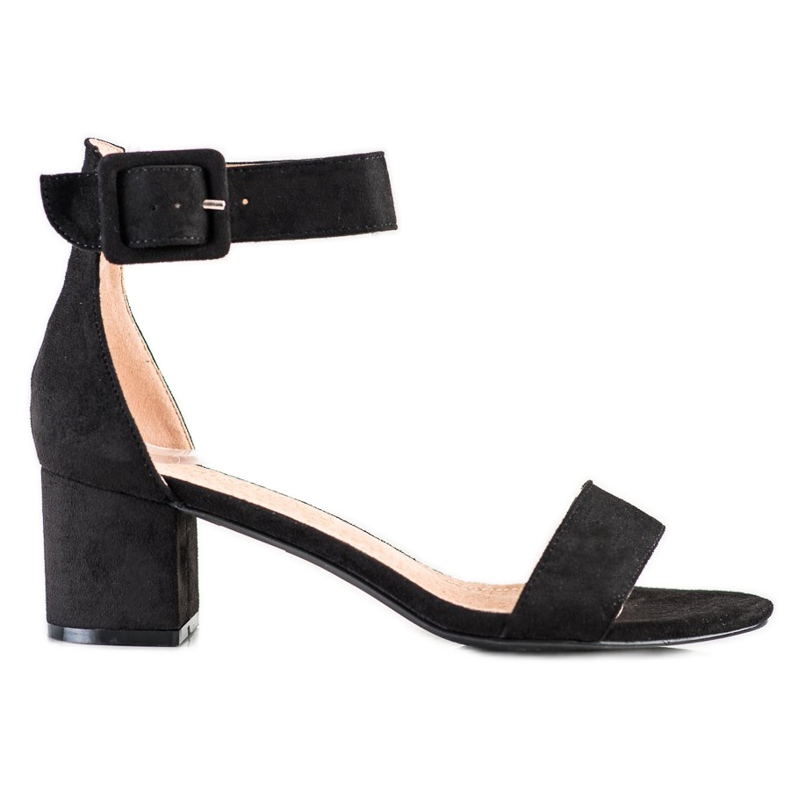 S. BARSKI Szandál S.BARSKI posztján fekete