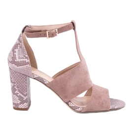 Épített -up szandál sergio leone rózsaszín