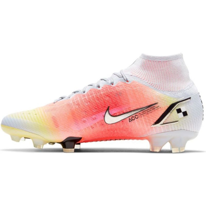 Nike Mercurial Superfly 8 Elite Mds Fg M CV0959 108 futballcipő piros, fehér, narancssárga narancs és vörös