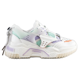 SHELOVET Színes divatcipők fehér sokszínű