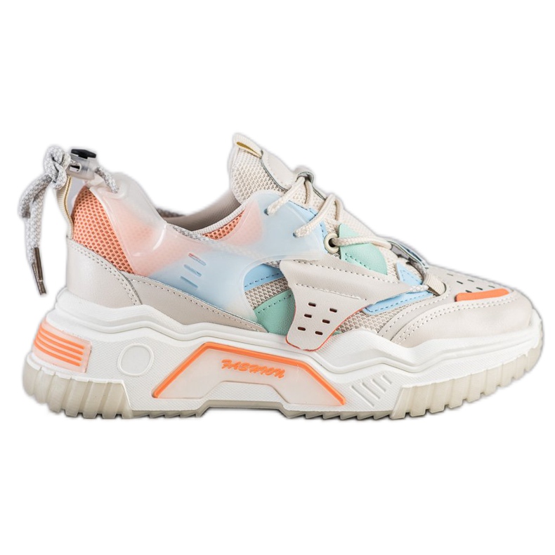 SHELOVET Színes divatcipők bézs sokszínű