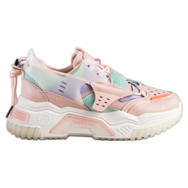 SHELOVET Színes divatcipők rózsaszín sokszínű