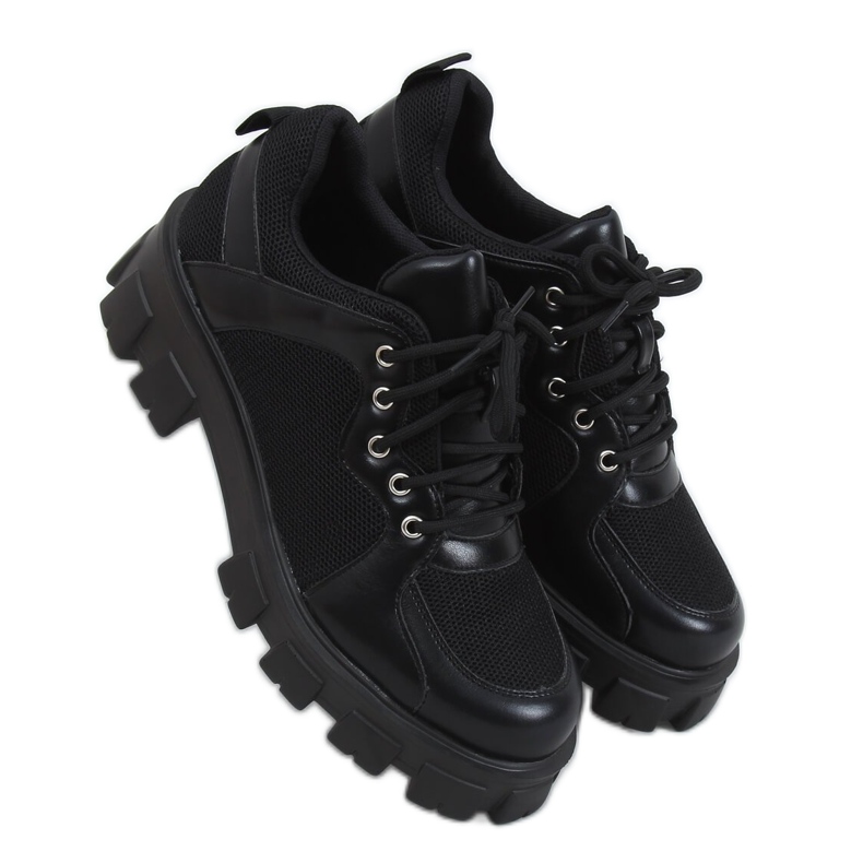 Fekete mokaszin magas talpú NC1129 Fekete