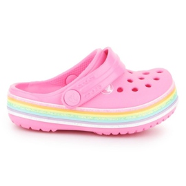 Crocs Crocband Rainbow Glitter Clg K 206151-669 rózsaszín