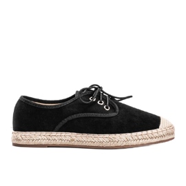 Fekete espadrilles öko-velúr Celina Fekete espadrilles öko-velúr Celina