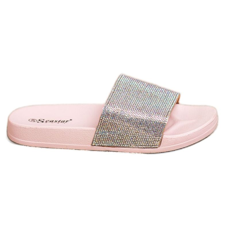 Seastar Papucs kristályokkal rózsaszín