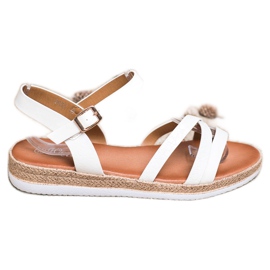 Weide Kényelmes fehér szandál