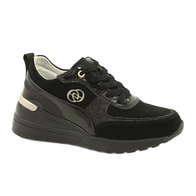 Evento Bőr női Wedge tornacipő 21PB08-3954 Fekete