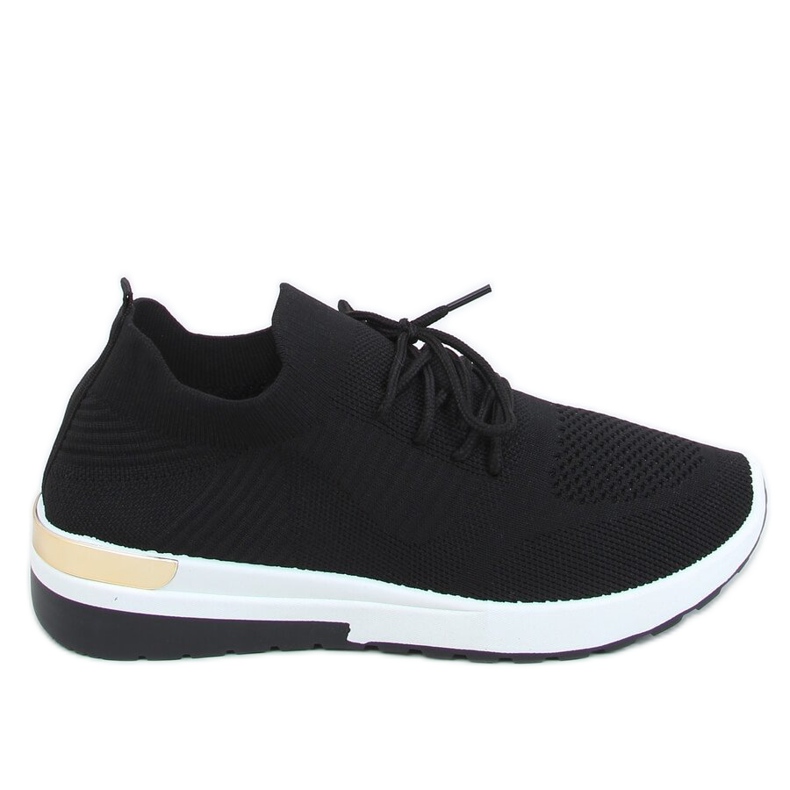 Fekete G-363 Fekete zokni sportcipő