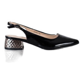 Filippo Divatos szivattyúk kitett sarokkal fekete