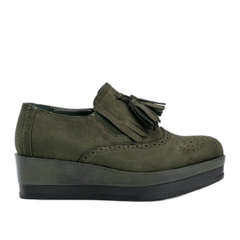 Zöld velúr cipő a Makenzie ékén