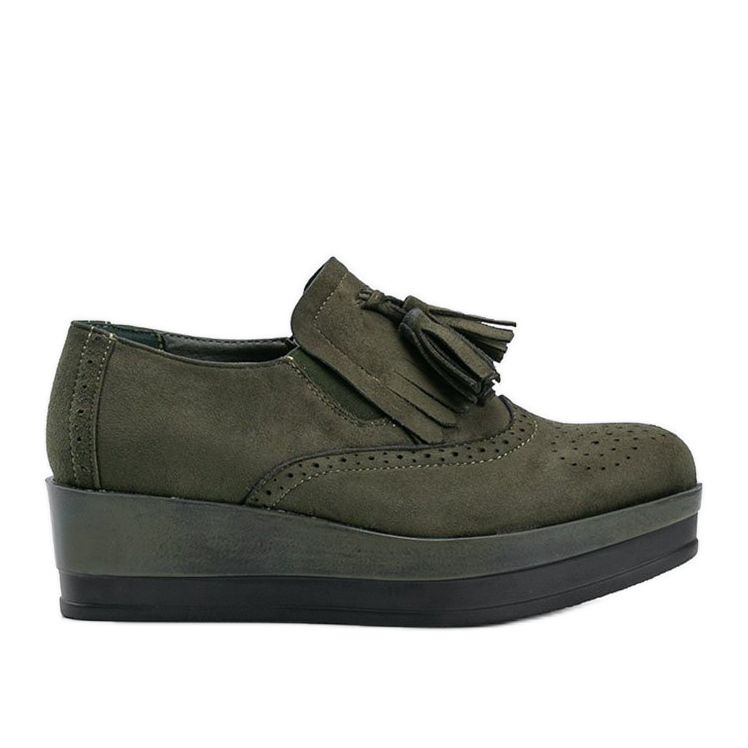 Zöld velúr cipő a Makenzie ékén