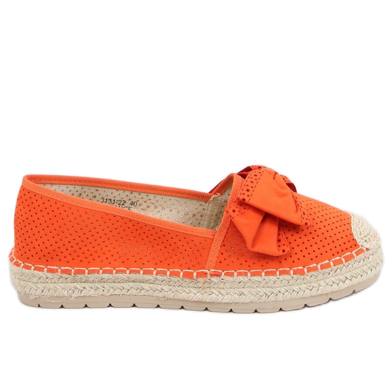 Narancssárga női espadrilles J131-22 Orange Narancssárga női espadrilles J131-22 Orange