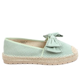 Női espadrilles aquamarine J131-22 Green zöld