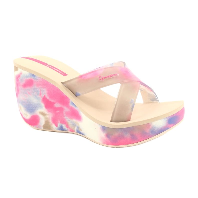 Női Ipanema 83071 Lipsick Straps VII ék papucs bézs kék rózsaszín