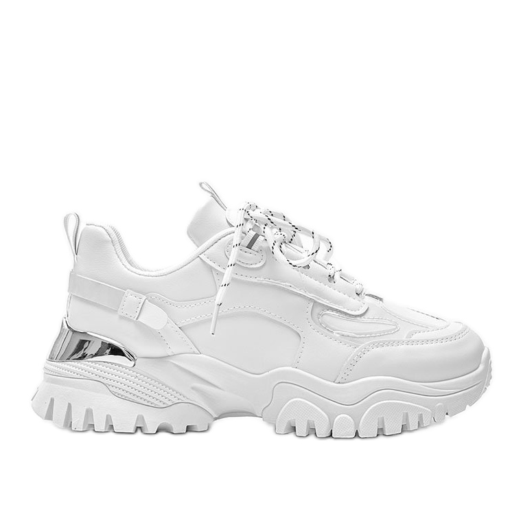 Fehér cipők fém Ansley betétekkel