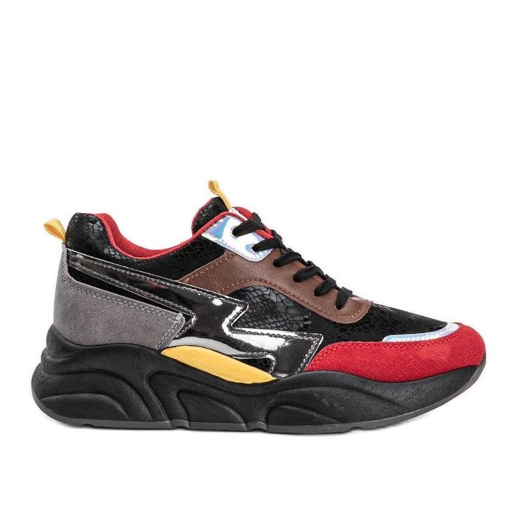 Fekete cipők Lindsay kígyóbőr mintával