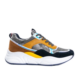 Szürke camo cipők a Lindsay -től barna