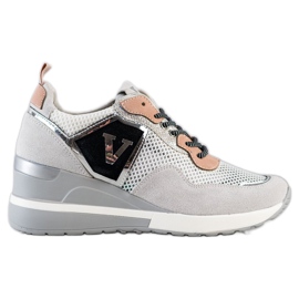 VINCEZA színes cipők fehér szürke sokszínű VINCEZA színes cipők fehér szürke sokszínű