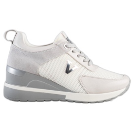 VINCEZA alkalmi cipők fehér szürke