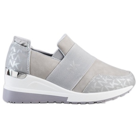 SHELOVET Csúszós szürke cipők