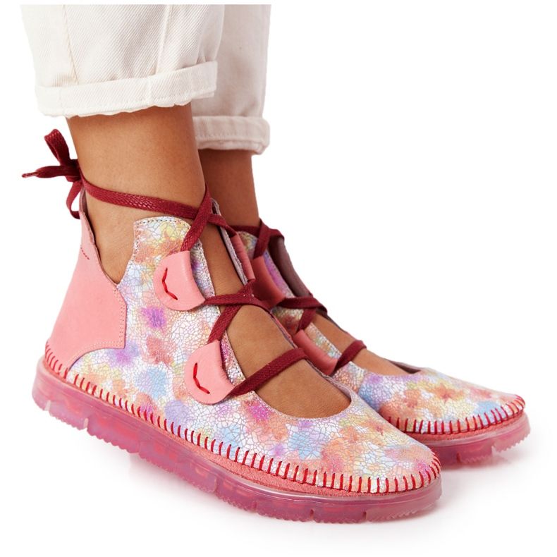 Női bőrcsizma Maciejka Pink 04457-15 rózsaszín sokszínű