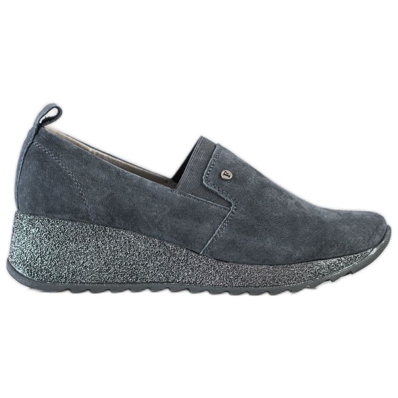 Filippo Brokát bőr cipő szürke