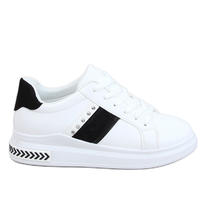 Fehér női cipők CC-42 WHITE / BLACK fekete