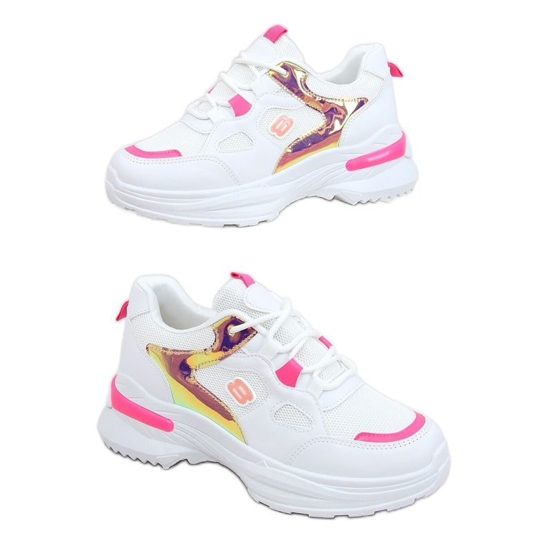 Női sportcipő fehér és rózsaszín HX-68 Red