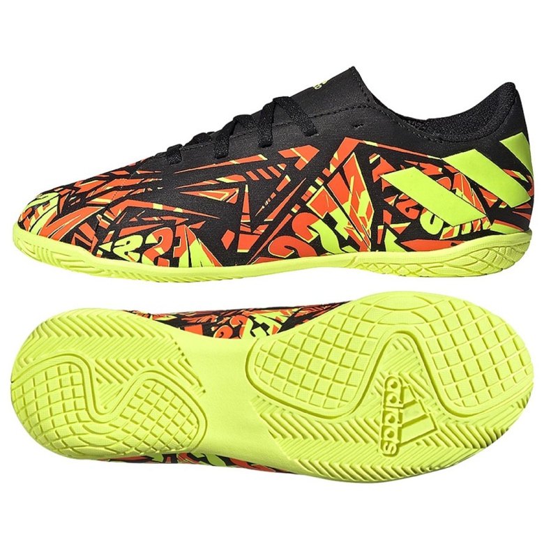 Adidas Nemeziz Messi.4 Jr FW7310 futballcipőben fekete, sárga, narancs narancssárga