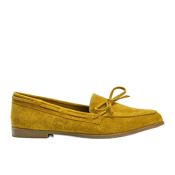 Mustáros naplopók Kierra öko-velúrból sárga