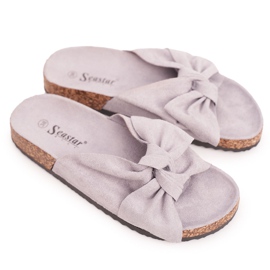 PB2 Gyermek szürke papucs a parafa kis Wendy -n